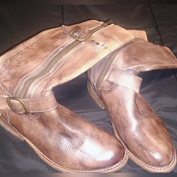 Bed Stu Brown Heeled Boots